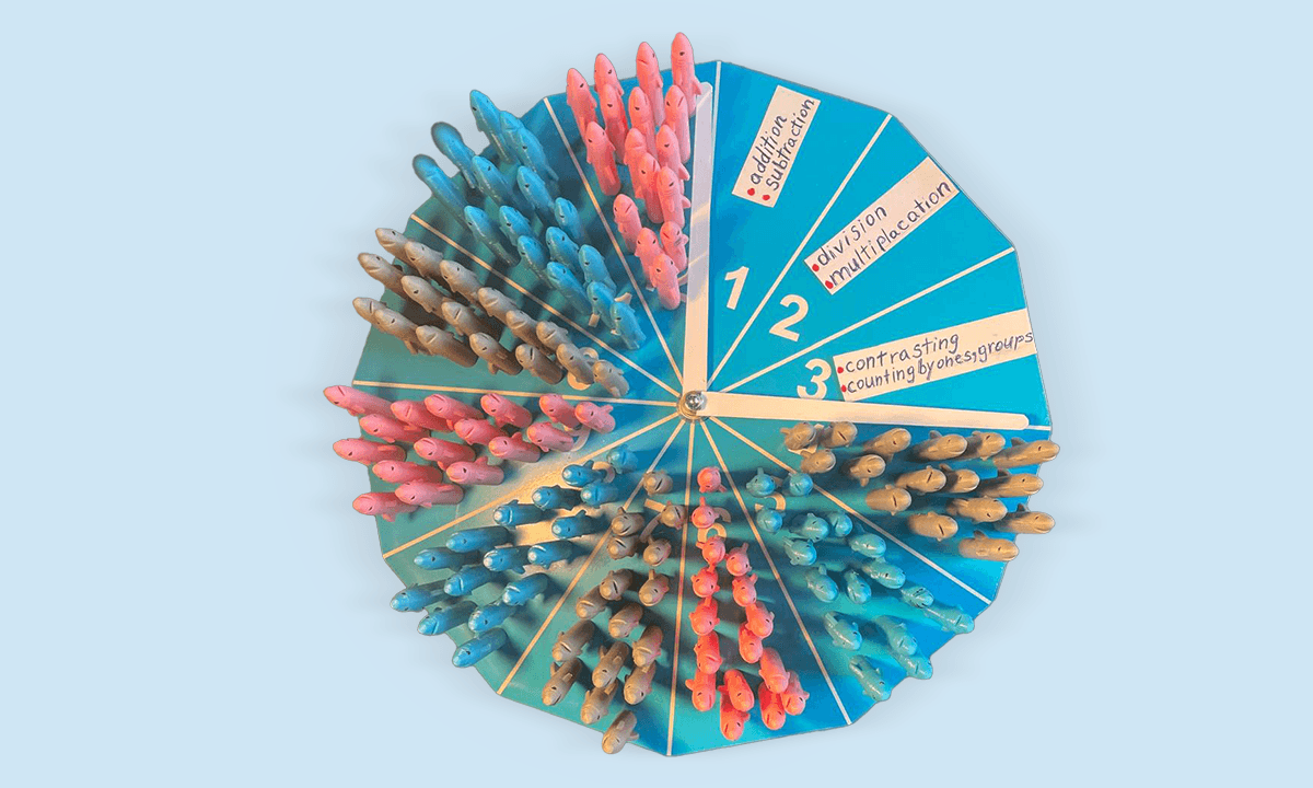 A+ Shark Math Power ocean learning illustration