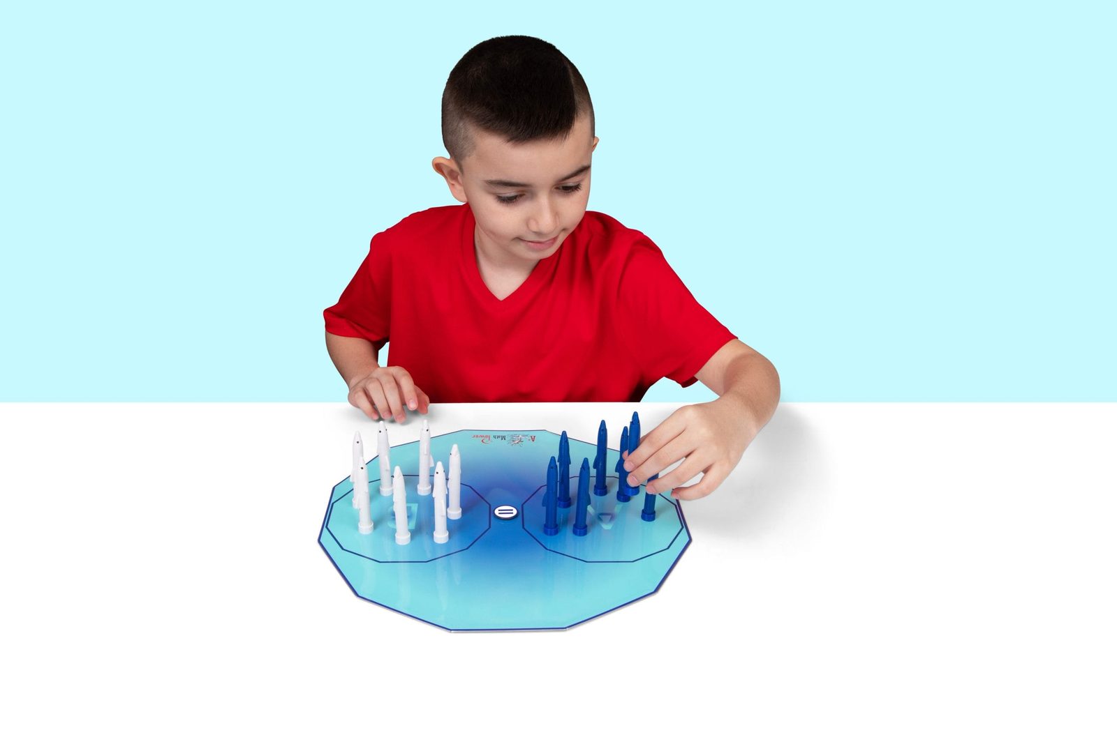 A family playing Shark Math Power at home